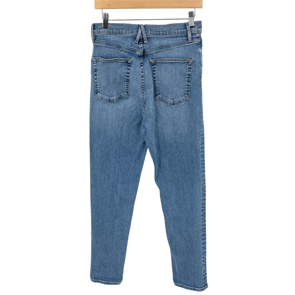 SLVRLAKE Beatnik Ankle Jeans Womens 30 High Rise Slim Leg Blue Skies City Luxury